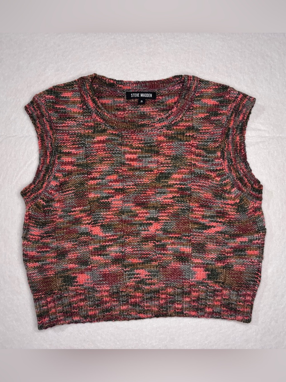 Steve Madden Multicolored Sweater Vest Woman’s Size Small